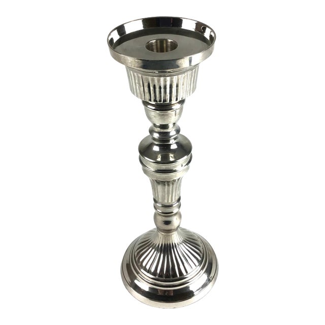 Maitland Smith Silver Tone Candle Holder For Sale
