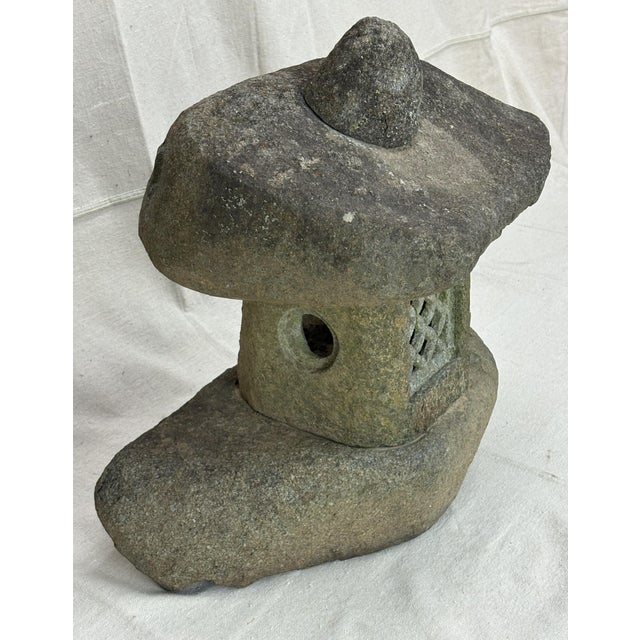 Japanese Mid-Century Granite Hand-Carved Kasugo Style Garden Ornament For Sale - Image 3 of 14