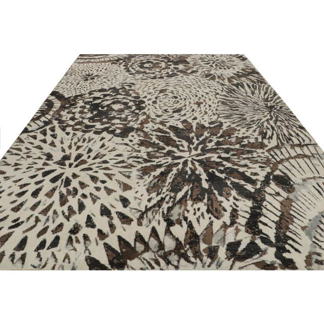 Art Deco Rug & Kilim’s Modern Art Deco Style Rug in White and Black Abstract Pattern $9,800 For Sale - Image 3 of 7