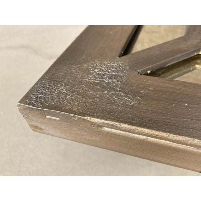 Bronze Hand-Crafted Large Forged Wrought Iron Floor Mirror 6ft 8 For Sale - Image 8 of 12