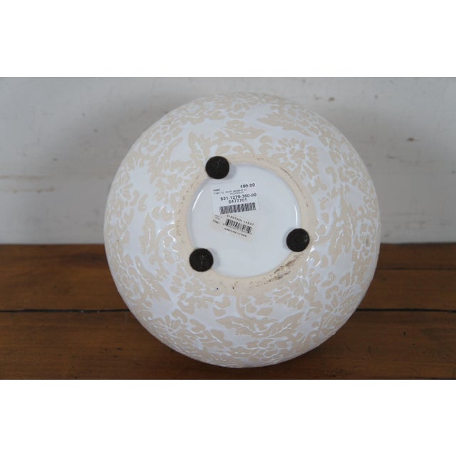 White Vintage Ei8hteen Karat White Amabilis Orchid Glazed Ceramic Tulip Bud Vase For Sale - Image 8 of 11