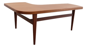 Large Boomerang Coffee Table in Teak, Denmark, 1960s