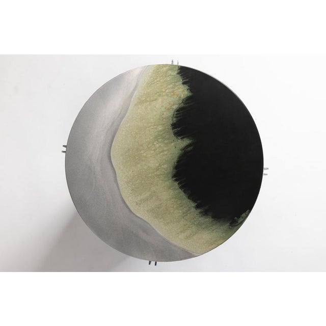 H4 Hand Decorated Metal & Aluminium Side Table by Studio Nyx For Sale - Image 10 of 16