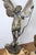 Metal Antique French 1896 “Amour Irresistible” Angel Statue Pink Marble 3-Piece Clock Set For Sale - Image 7 of 17