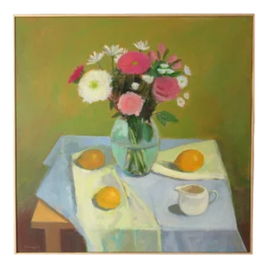 Spring Bouquet, Lemons and Creamer by Anne Carrozza Remick