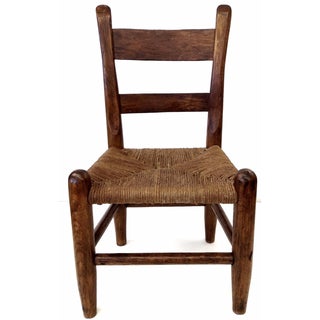 Antique French Farm Child's Chair For Sale