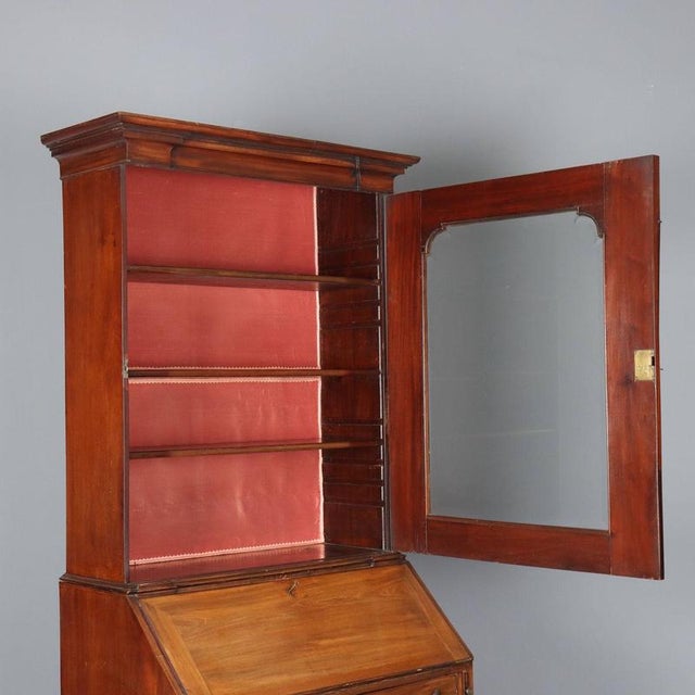 English Secretaire in Mahogany For Sale - Image 3 of 12