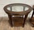 Vintage Kincaid Elise Glass Top Two Tier Oval Transitional Style Side Tables For Sale - Image 4 of 15