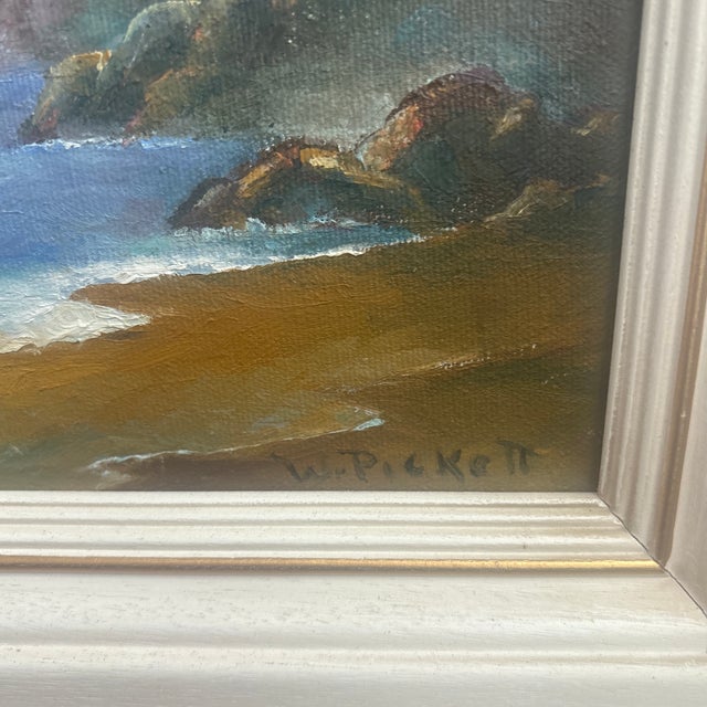 Original Oil Painting on Board by 20th Century Artist W. Pickett. The colors in this painting are stunning. It's a...