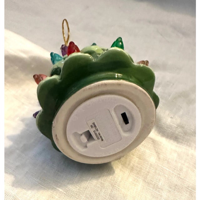 Green Nostalgic Christmas Tree Light Up Ornaments- Set of 7 For Sale - Image 8 of 8