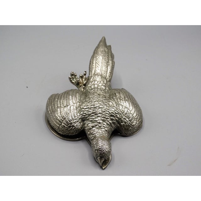 Figurative French Silver-Plate Pheasant Note Clip For Sale - Image 3 of 8