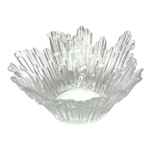 Northern Lights Revontulet Ice Glass Bowl by Tauna Wirrkala for Humppila Finland 1970s