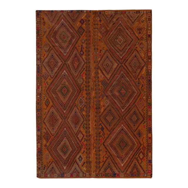 Turkish Karapinar Kilim Rug 5'5'' X 8'3'' For Sale