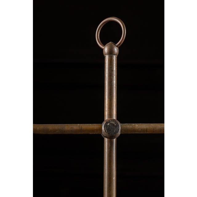 Antique Brass Faries Table Lamp With Verdelite Glass Shade For Sale In Chicago - Image 6 of 8