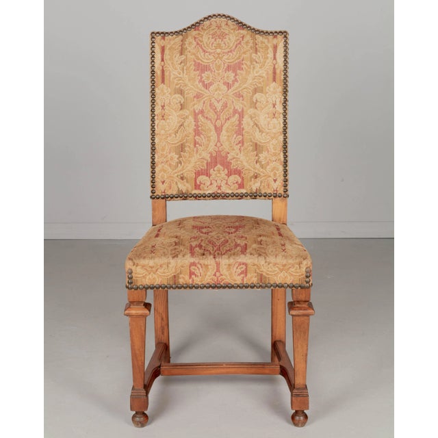 French Louis XIII Style Dining Chairs, Set of 4 For Sale - Image 4 of 9