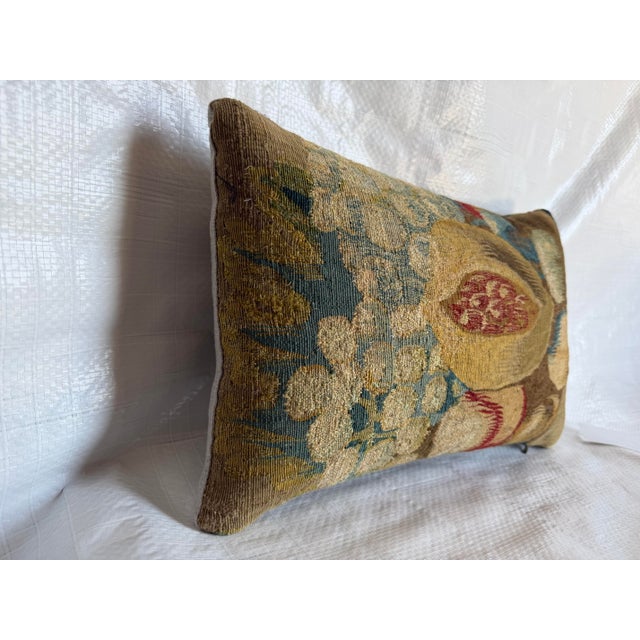 17th Century Brussels Fruit and Vine Tapestry Pillow For Sale - Image 4 of 7