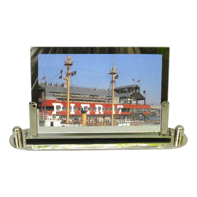 Art Deco French Picture Frame in Chrome-Plated Brass, 1920s For Sale
