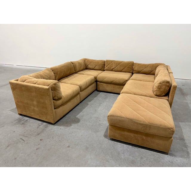 Mid-Century Modern 1970’s Bernhardt Modular Pit Sectional Sofa For Sale - Image 3 of 12