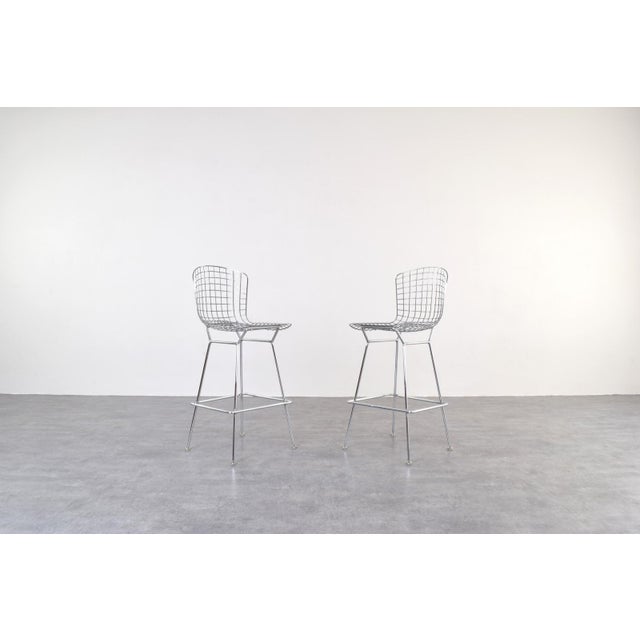 Vintage Bar Stools by Harry Bertoia for Knoll International, 1970s, Set of 2 For Sale - Image 16 of 16
