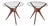 Vladimir Kagan for Dreyfuss Mid Century Walnut Tri-Symmetric Sculptural Side Tables - Pair For Sale