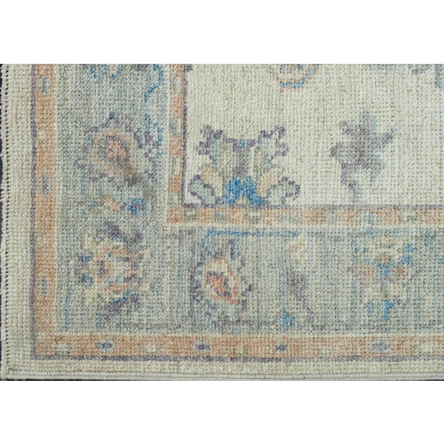 Turkish Oushak Runner Rug 2'11" x 14'3" #17737 For Sale In Houston - Image 6 of 8