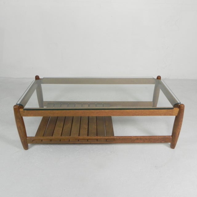 Scandinavian Coffee Table with Glass Top, 1960s For Sale - Image 11 of 18