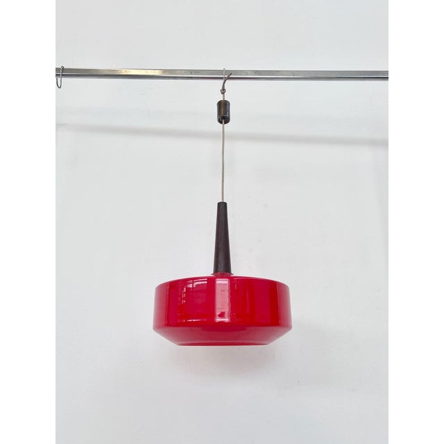 Vintage Murano Pendant Lamp in Red, 1970 For Sale - Image 5 of 8