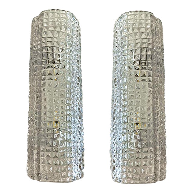 Crocodile Transparent Murano Glass Wall Sconces by Simoeng, Set of 2 For Sale