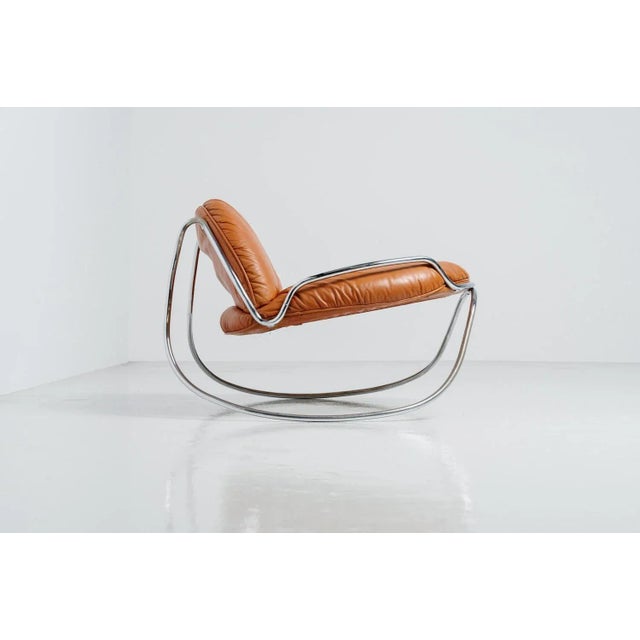 A very rare and original "Ondalunga" rocking chair, designed by Gastone Rinaldi and manufactured by Giuliano Pozzi, Italy...