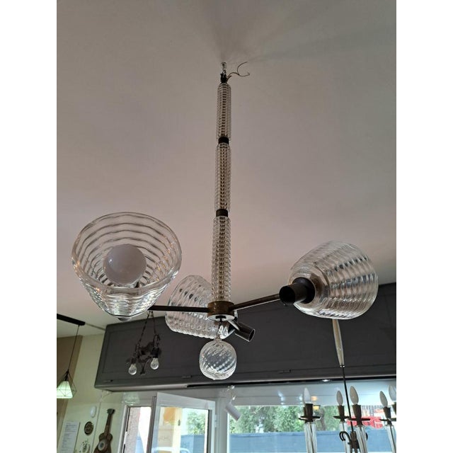 Modern Chandelier in Glass, 1970s For Sale - Image 4 of 8