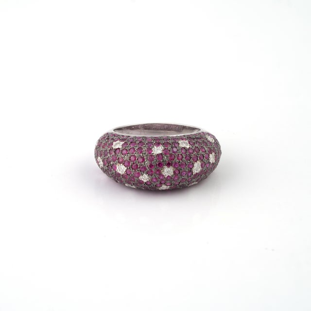 Natural Ruby Ring 3.42 Carats and Diamonds 0.26 Carats in 18k Gold, Size 6 For Sale - Image 13 of 18