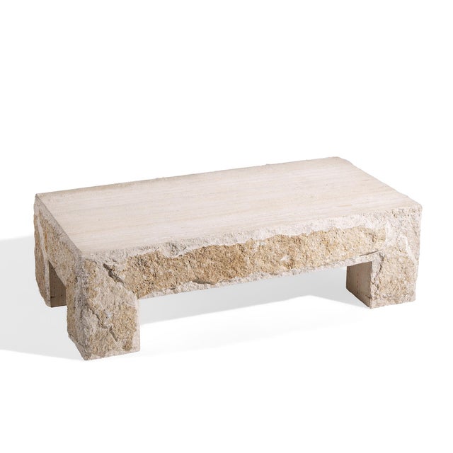 Stone International Mid Century Travertine Coffee Table For Sale In Chicago - Image 6 of 6