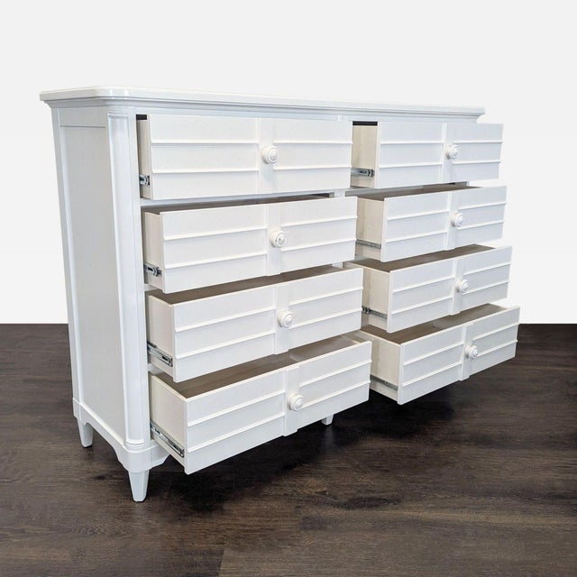 Traditional Stanley Furniture Cypress Grove White 6 Drawer Dresser For Sale - Image 3 of 8