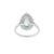 14k White Gold Double Halo Diamond Paraiba Tourmaline 1Carat Engagement Ring Size 6 For Sale - Image 10 of 18