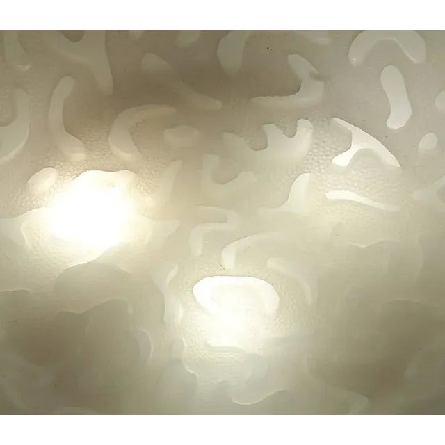 Mid-Century Modern Textured Lucite Chandeliers - a Pair For Sale - Image 3 of 6