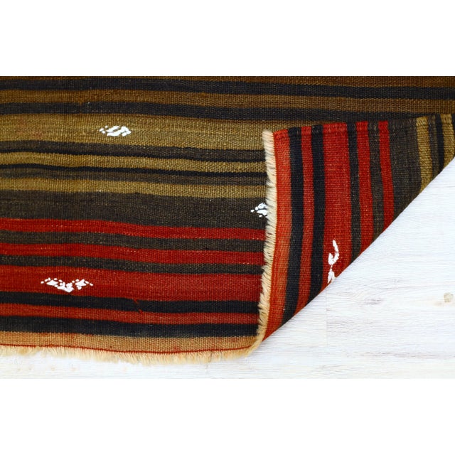 1960s Southwestern Style Wool Hand Knotted Kilim Rug For Sale - Image 11 of 13