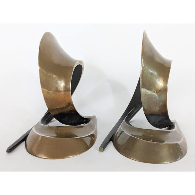 1980s Vintage Signed Bob Bennett Bookends Sculptures - a Pair For Sale - Image 5 of 11