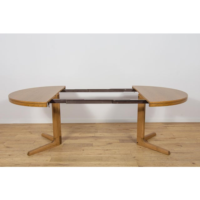 Mid-Century Round Extendable Oak Dining Table by Farstrup Møbler, Denmark, 1970s For Sale - Image 6 of 18