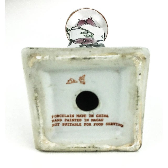 Vintage Ceramic Hand Painted Single Candlestick For Sale - Image 9 of 10