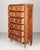 A fine early 19th century Louis XV style French marquetry chiffonier, or tall gentleman's chest. Expertly crafted with...