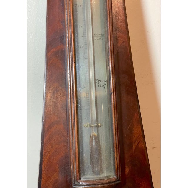 Large Antique 19th Century A. Gatty Mahogany Banjo Barometer Weather Instrument For Sale - Image 13 of 17