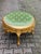1980s Italian Baroque Rococo Gilt Ottoman Bench – Hand-Carved Beechwood & Tufted Green Velvet For Sale - Image 4 of 12
