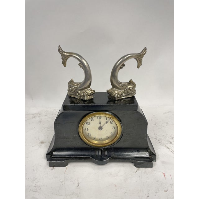 Liberty Clock with Fish, 1920s For Sale - Image 6 of 14