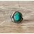 Vintage Boho Turquoise Native American Sterling Silver Ring 7.75 For Sale - Image 4 of 12