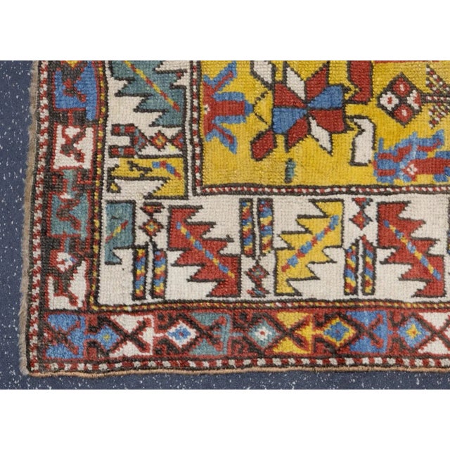 Antique Kuba Rug 3' X 7'1'' For Sale - Image 9 of 12