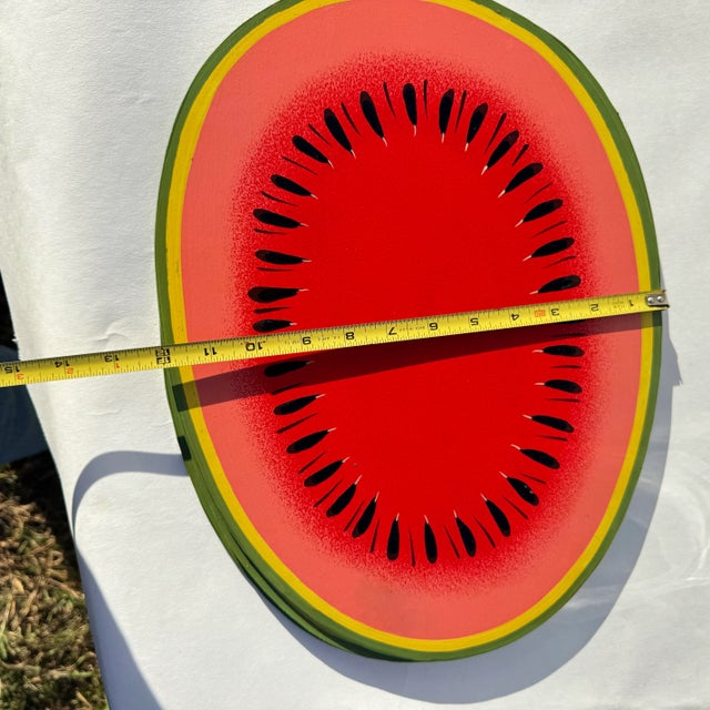 Lacquered Wood Watermelon Placemats With Rubberized Bottoms- Set of 4 For Sale - Image 10 of 10