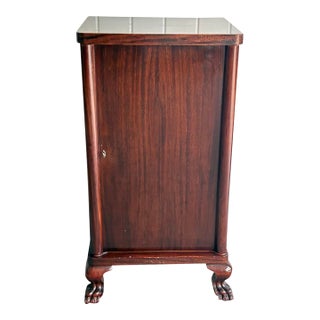 Antique Clawfoot Music Cabinet For Sale