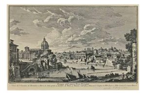 After Giuseppe Vasi, Trionfale Bridge, Print, Early 20th Century