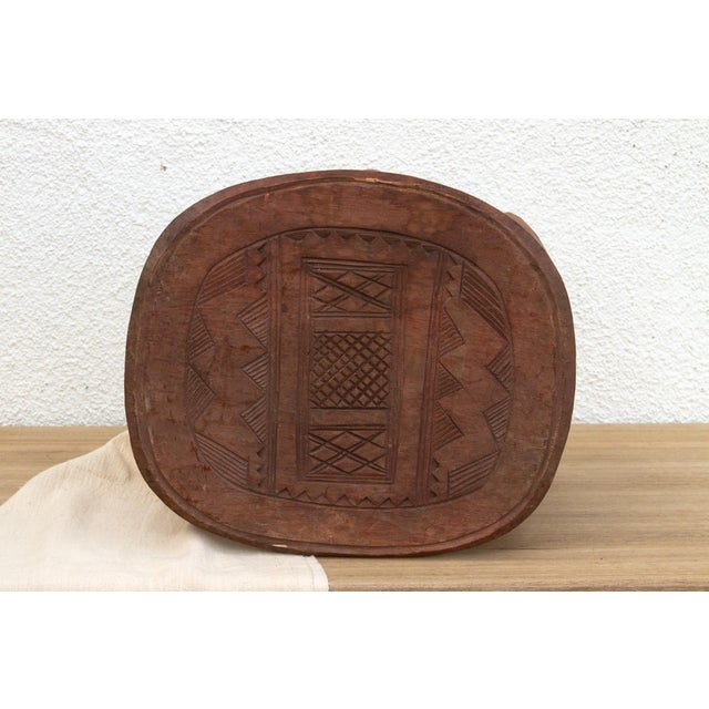 Handcarved Wooden Nupe Stool For Sale - Image 4 of 9