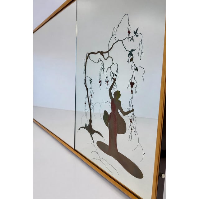 1940s Art Deco Mirror attributed to Osvaldo Borsani, Italy, 1940s For Sale - Image 5 of 11